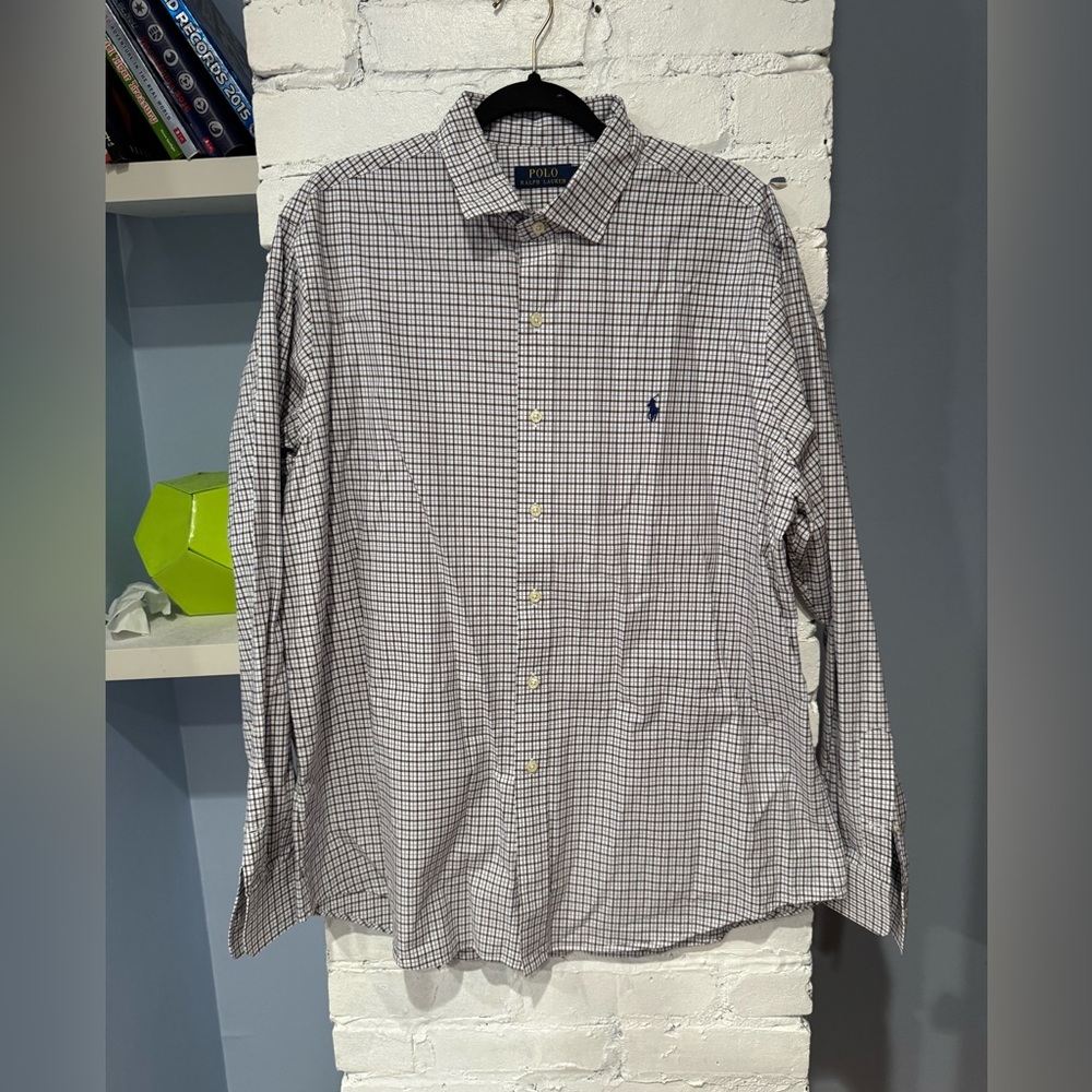 Polo Ralph Lauren Plaid Performance‎ Twill Sport Shirt XL